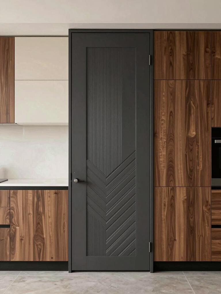bold patterned cabinet doors