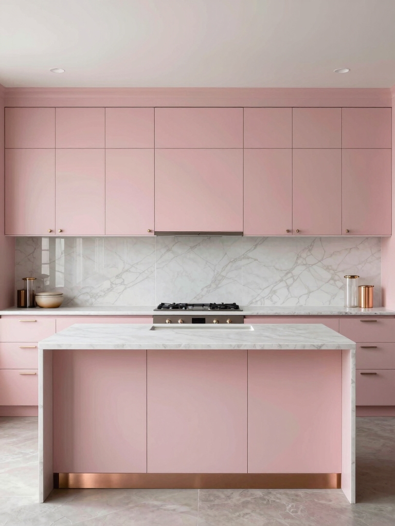 bold pink kitchen designs