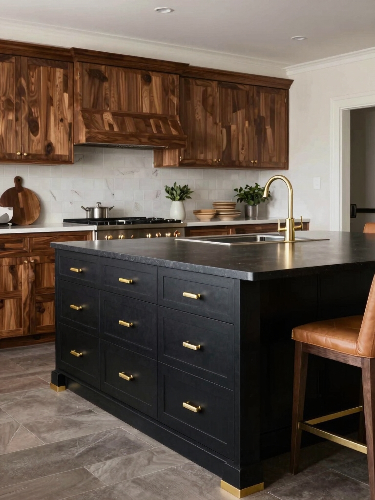 brass hardware enhances elegance