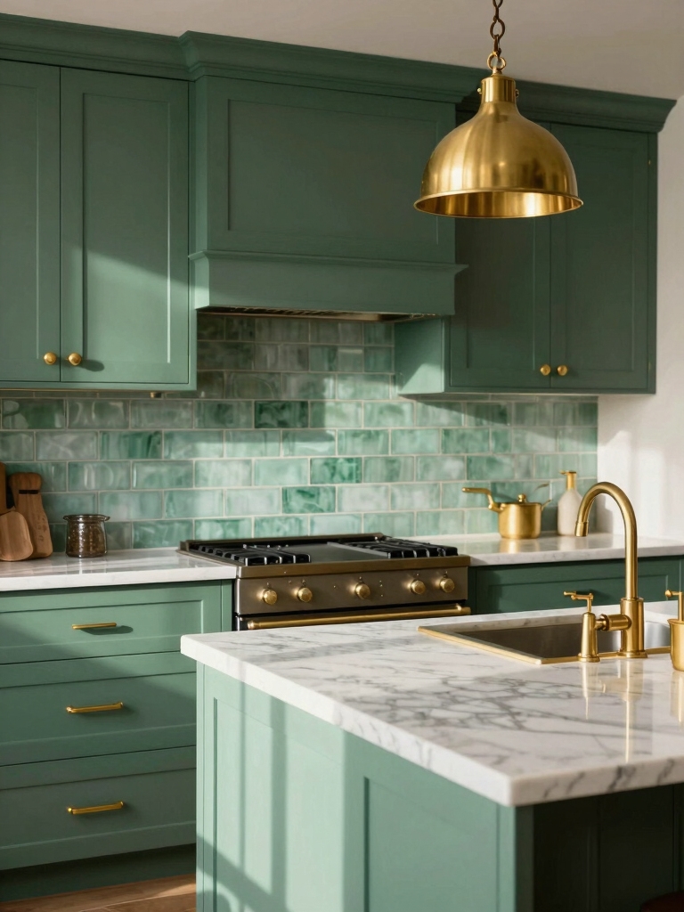 brass hardware enhances warmth