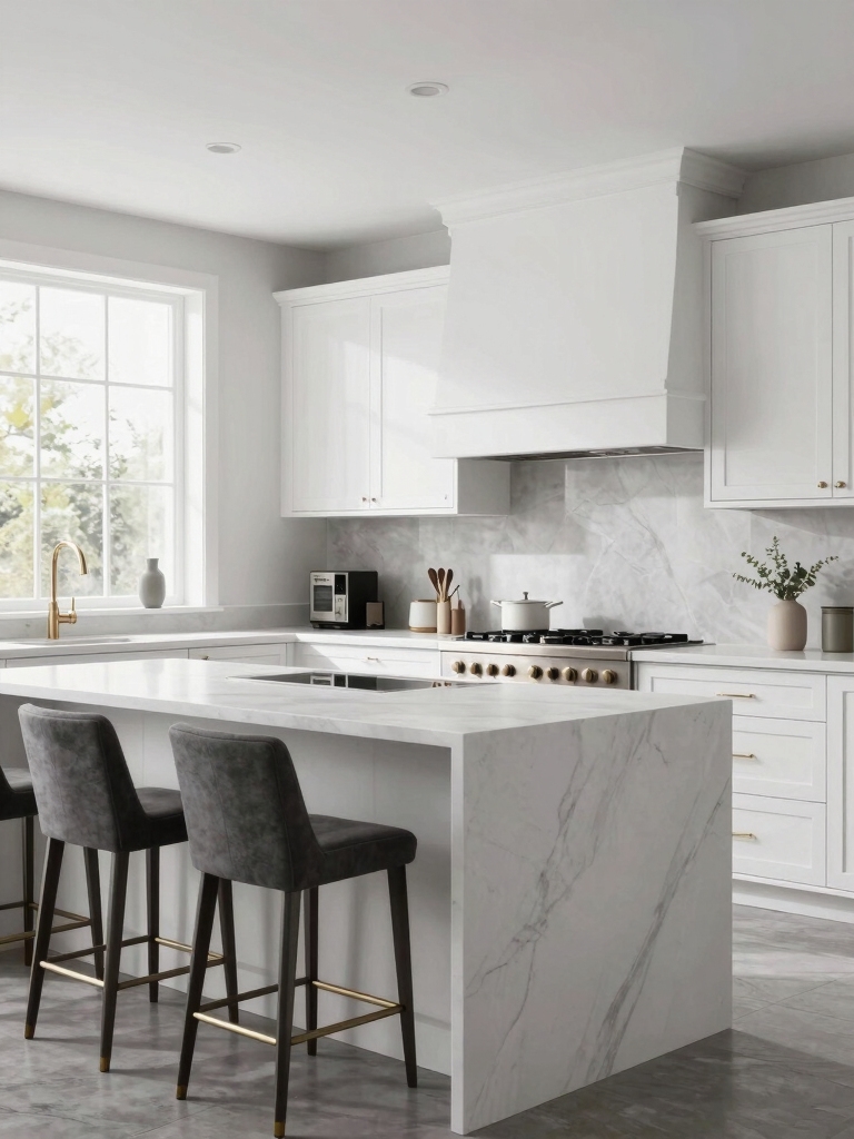 bright white cabinets soft gray