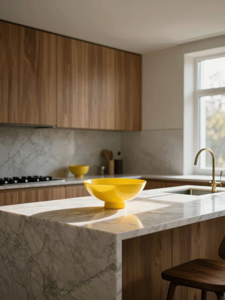 bright yellow kitchen accents
