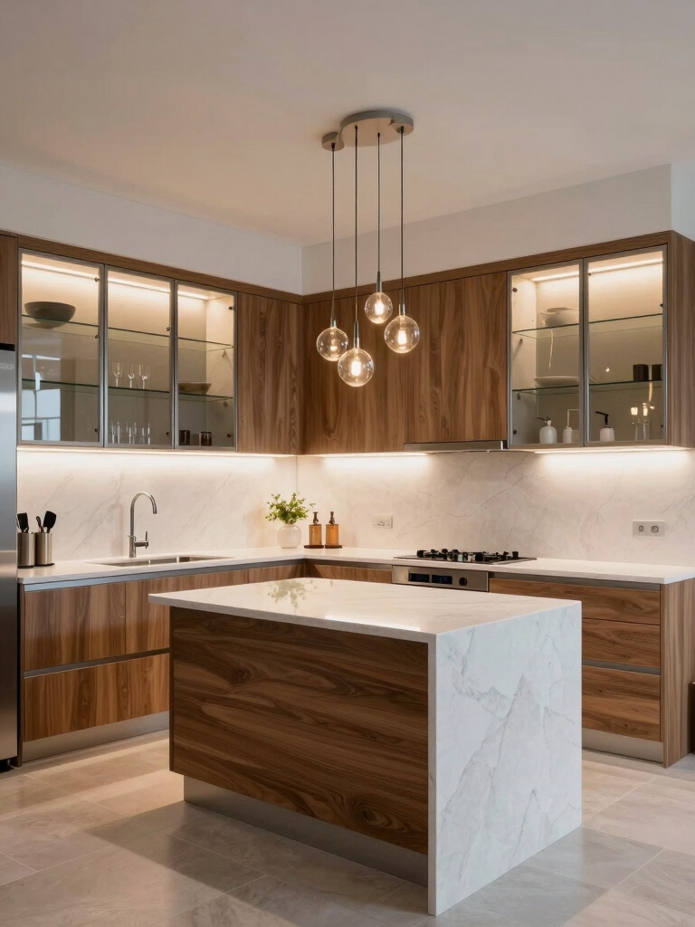 brighten dark kitchen corners