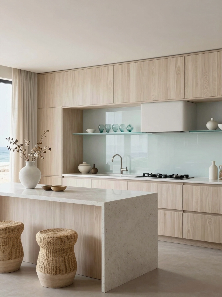 calm airy kitchen decor