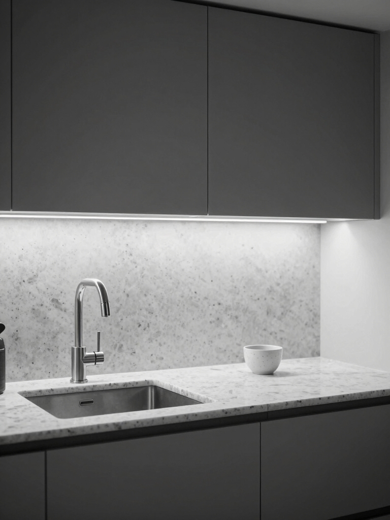 calm cohesive monochrome kitchens