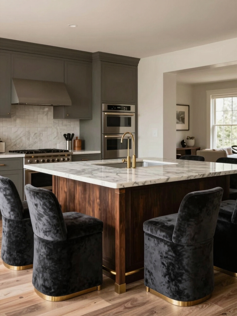 casual entertaining with bar height seating