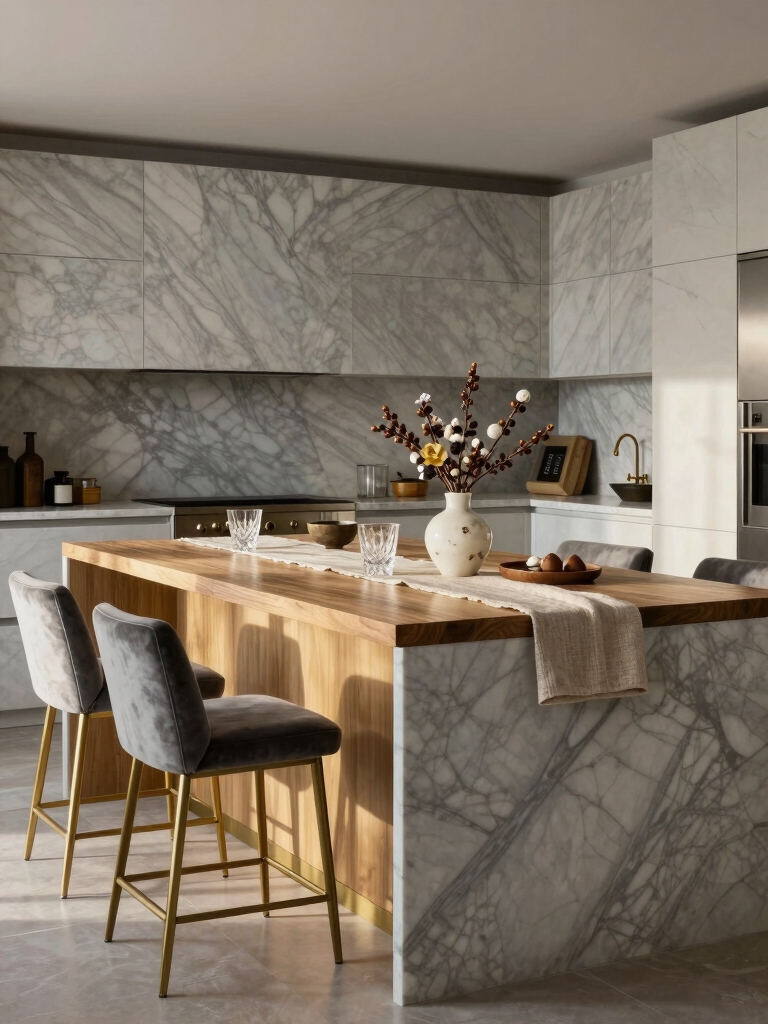 celebrity kitchen island aesthetics