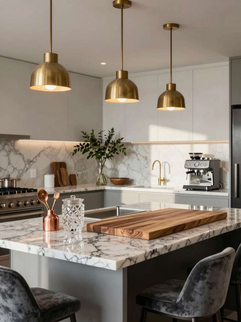 celebrity kitchen island styling