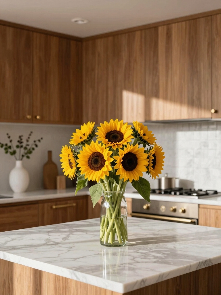 cheerful sunflower themed home decor