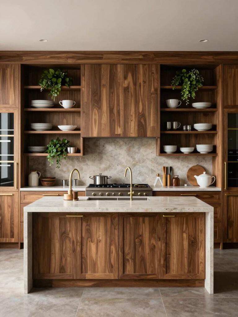 chic open shelving kitchens
