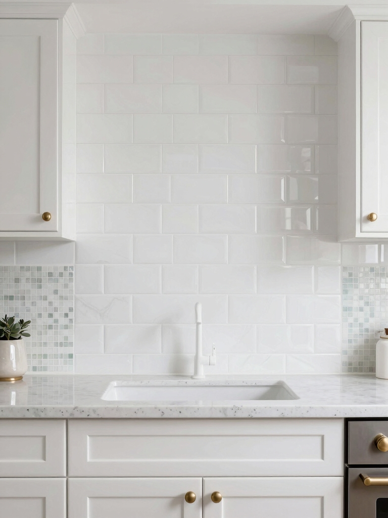 chic white kitchen backsplashes