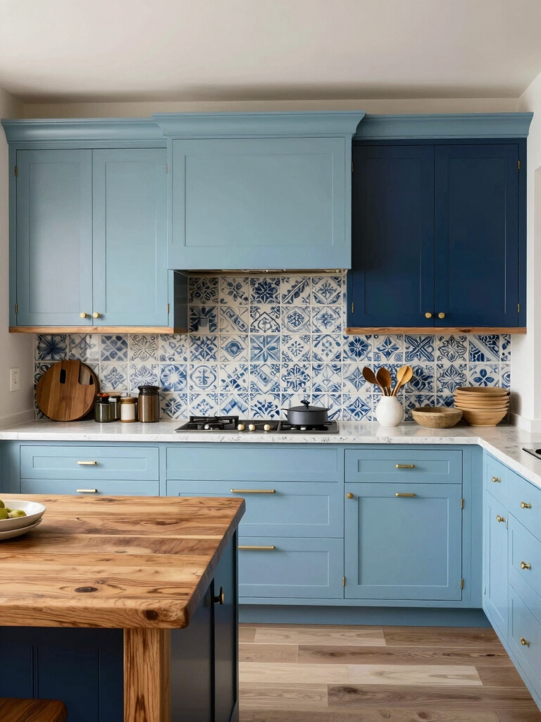 coastal blue kitchen tranquility