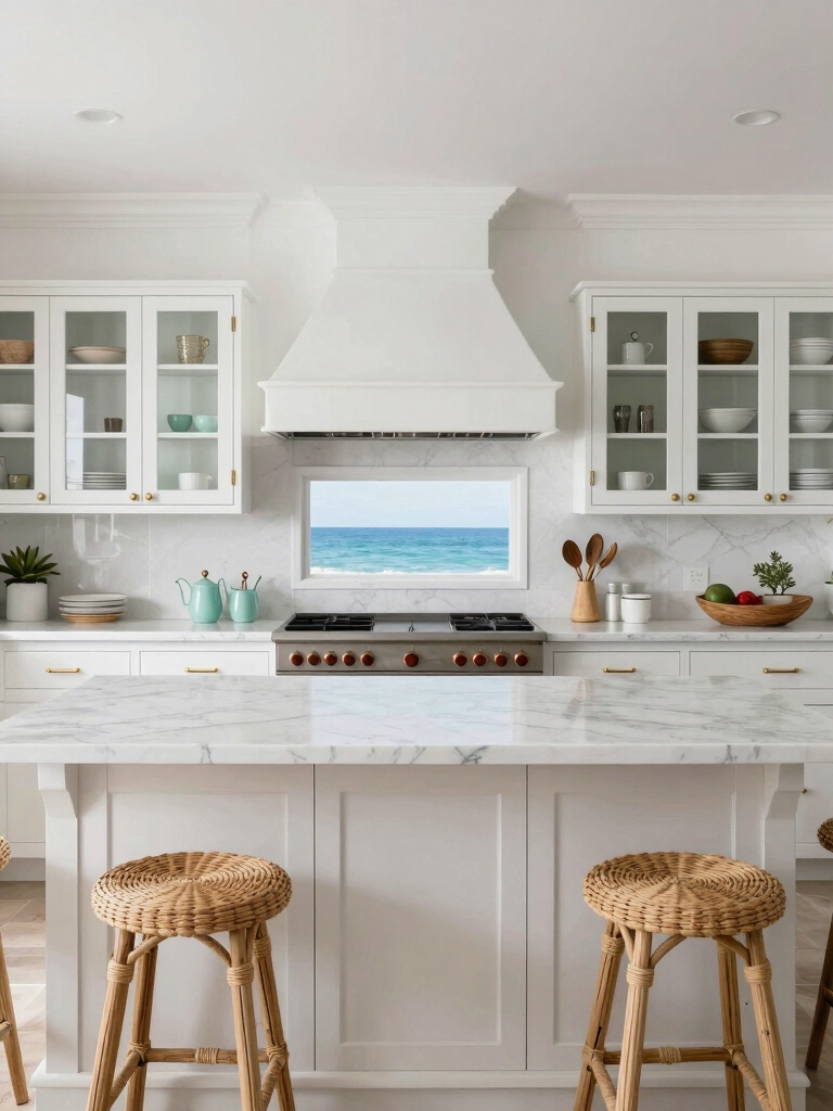 coastal white countertop options