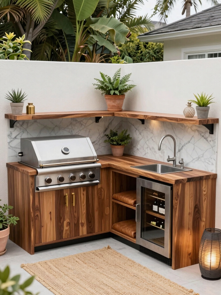 compact functional outdoor kitchen