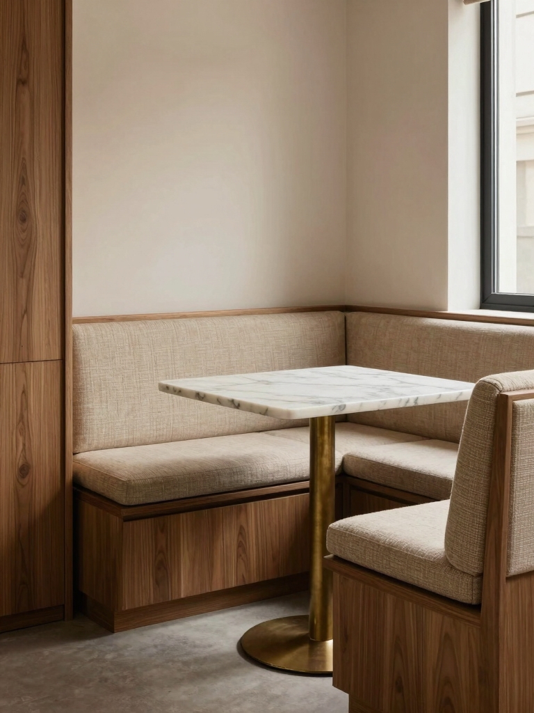 cozy banquette seating options