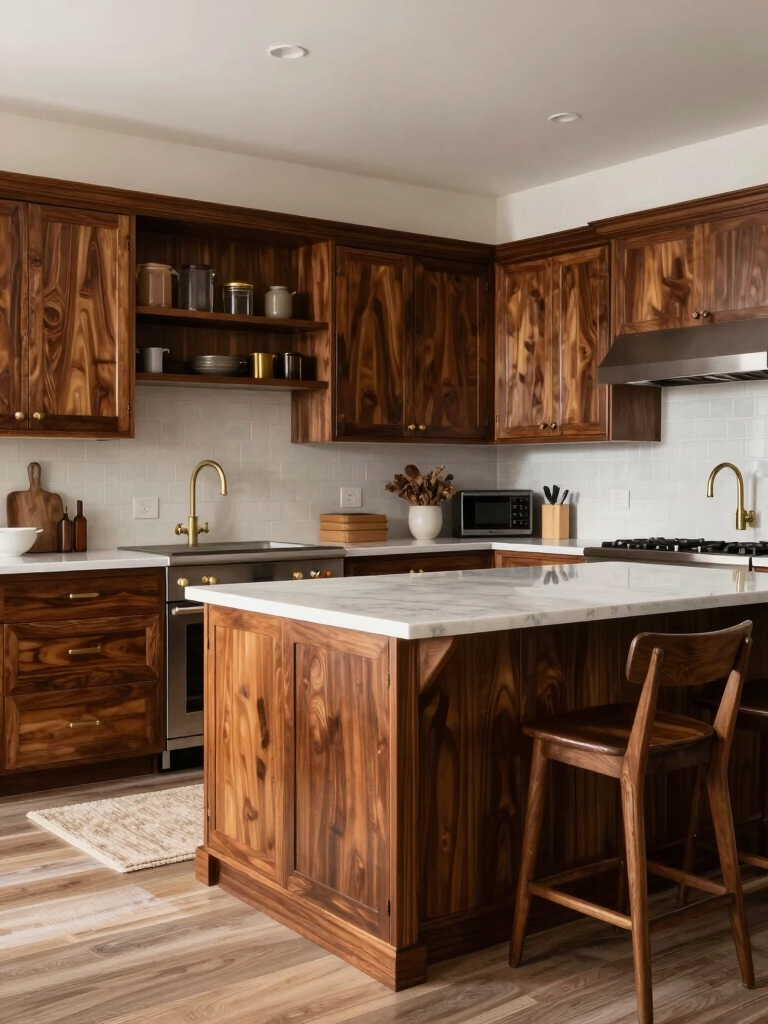 cozy brown cabinet tones