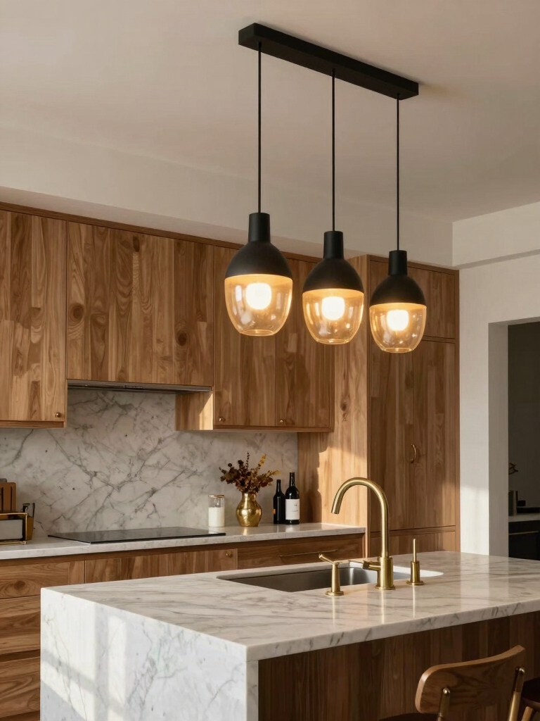 cozy inviting kitchen lighting