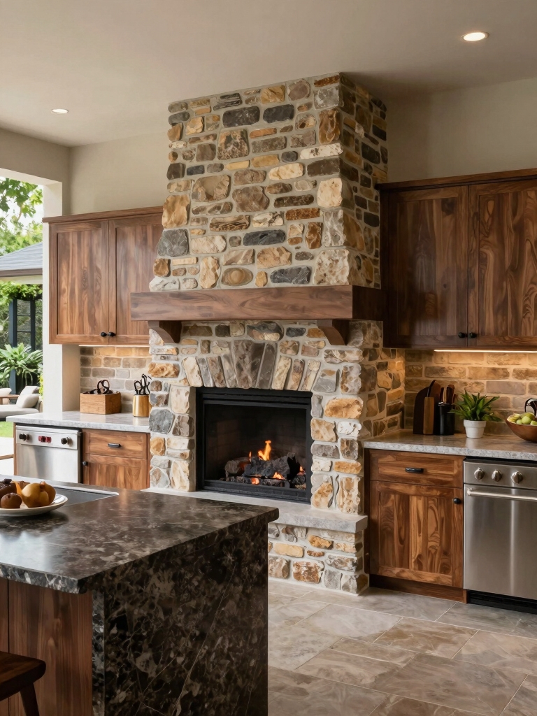 cozy outdoor cooking setup