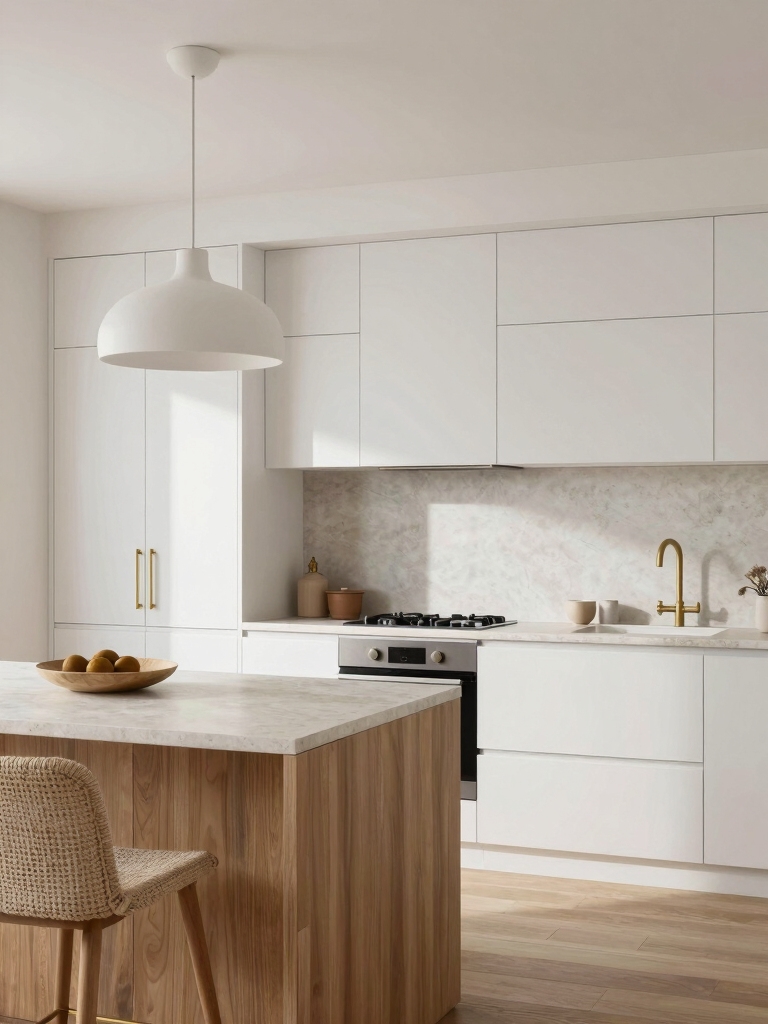 cozy white timber kitchens