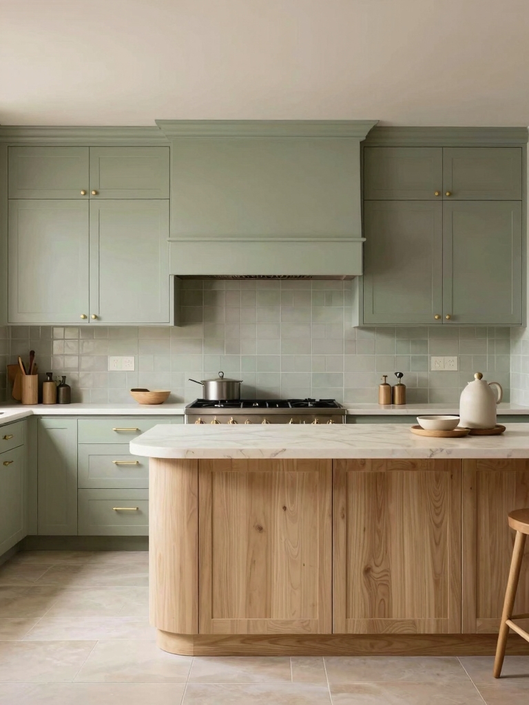 creamy neutrals enhance greens