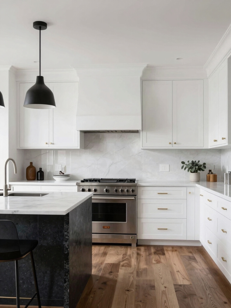 dark accents enhance depth