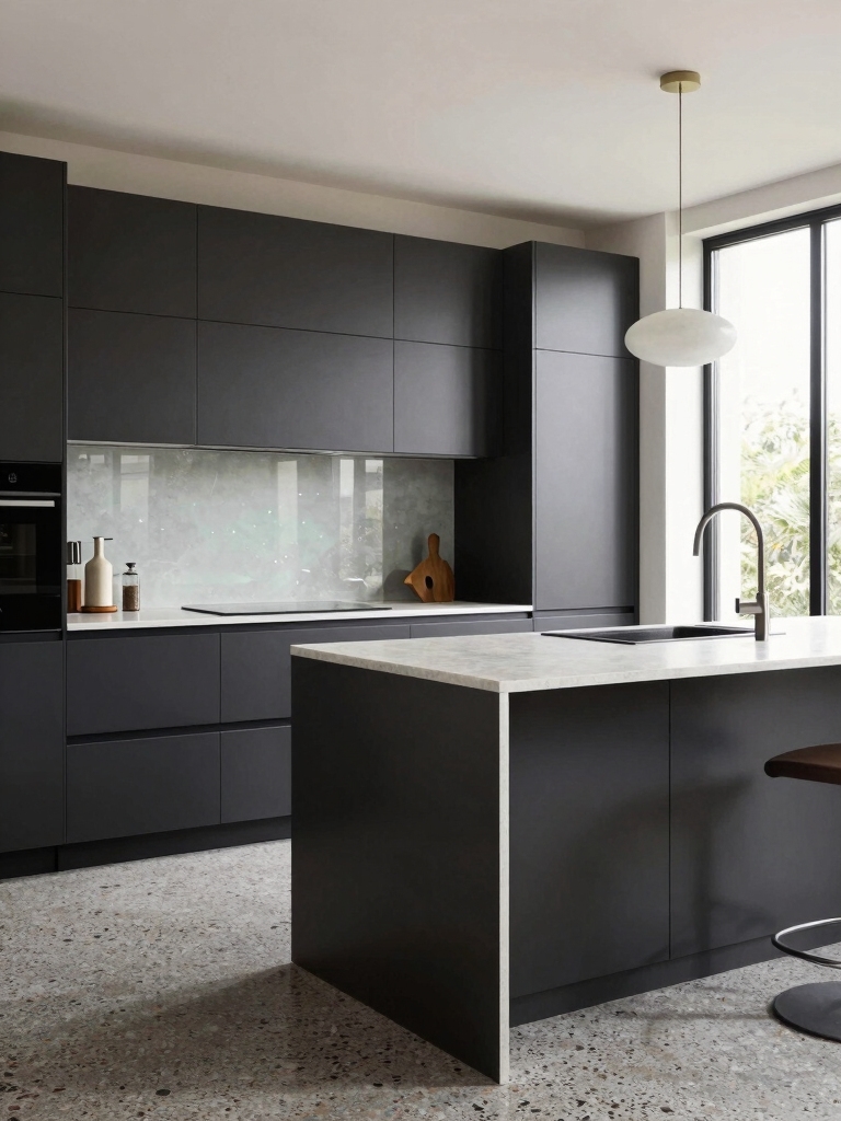 dark cabinets backsplash inspiration