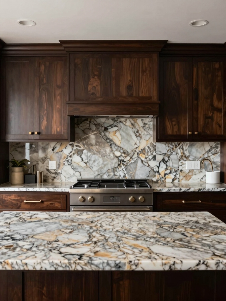 dark cabinets granite harmony