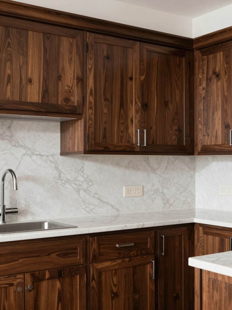 dark cabinets light contrast