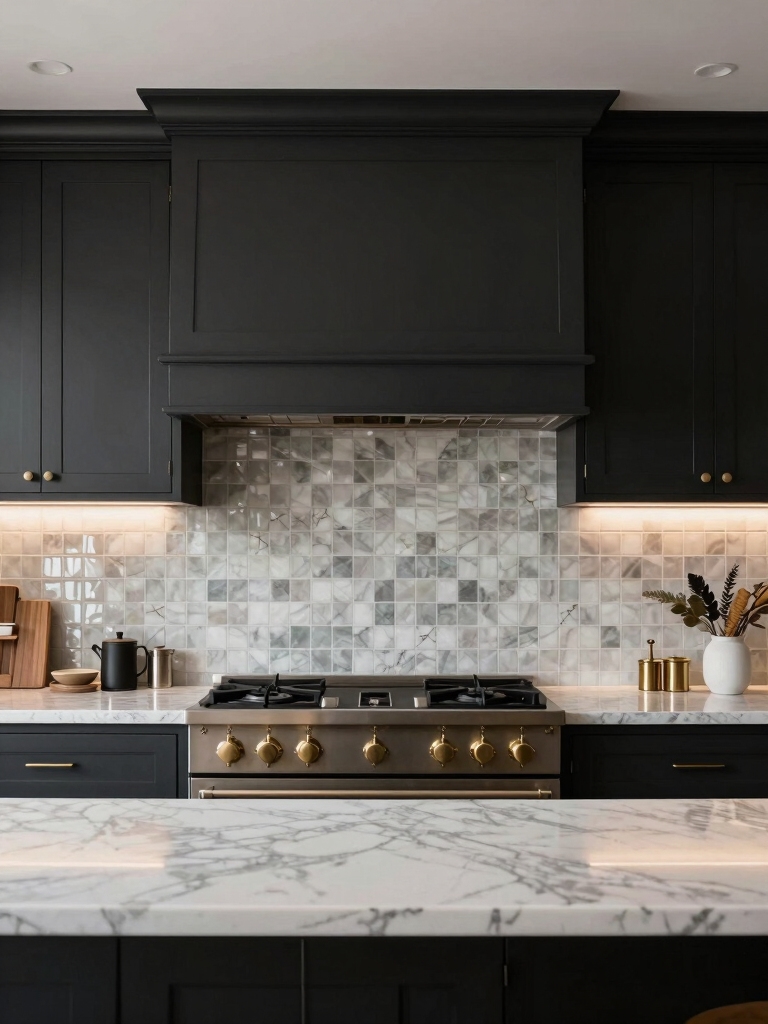 dark cabinets need contrast