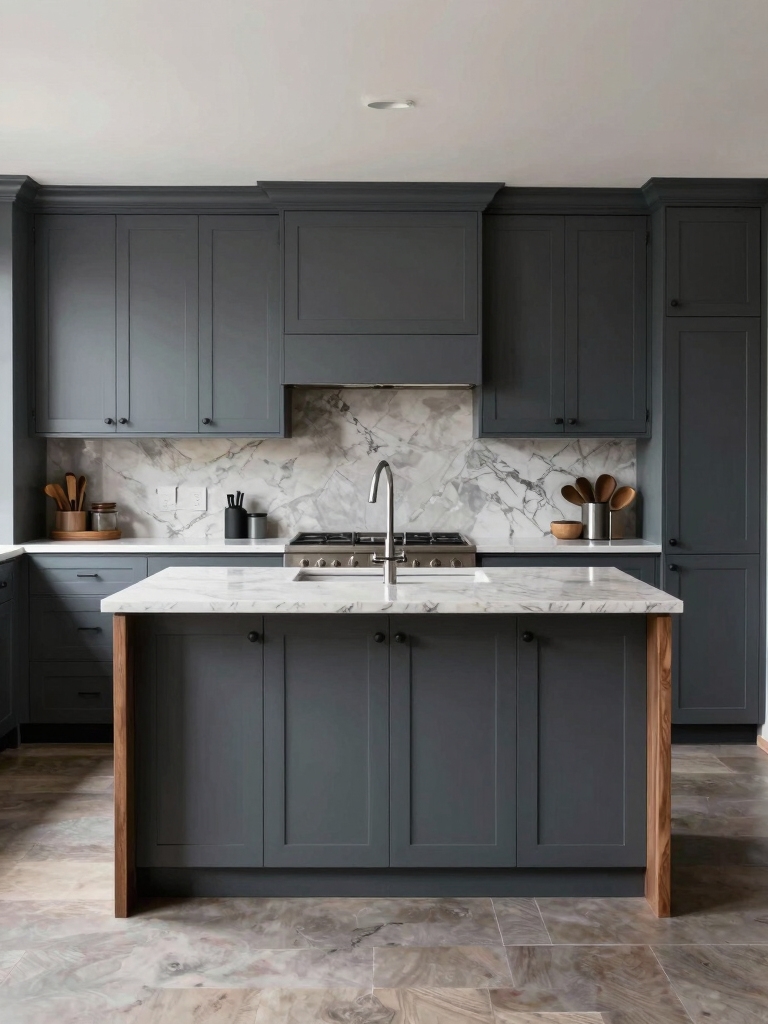 dark grey kitchen cabinets