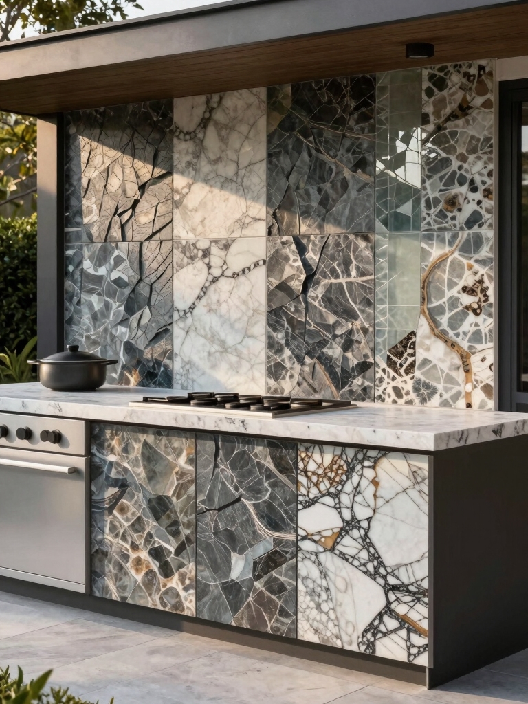 durable weather resistant outdoor backsplash