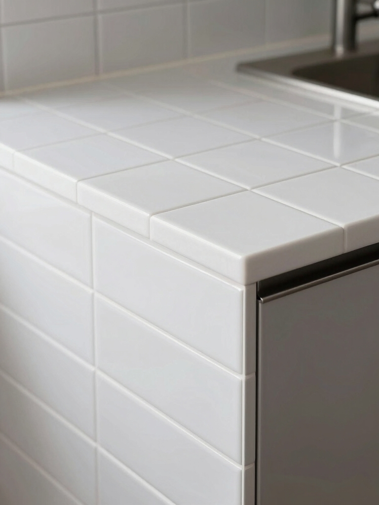 easy to clean white tiles