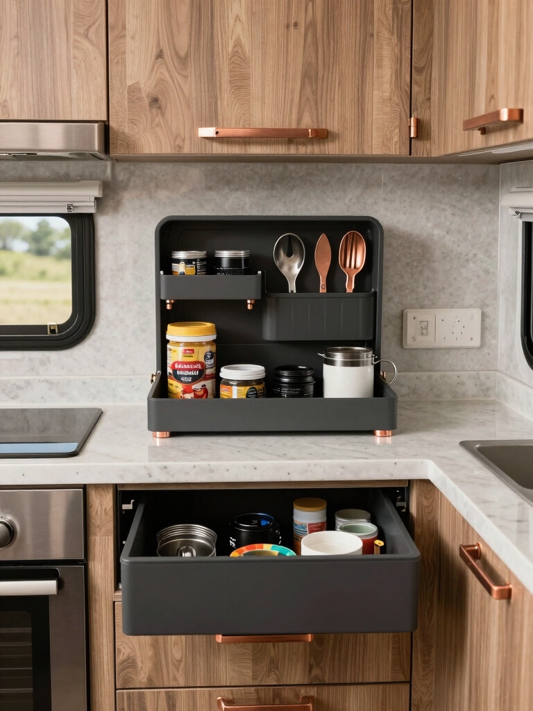 efficient camper kitchen workflow