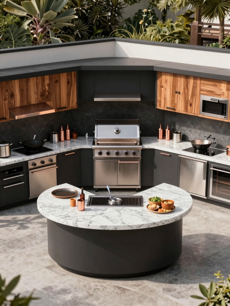 efficient island centered cooking
