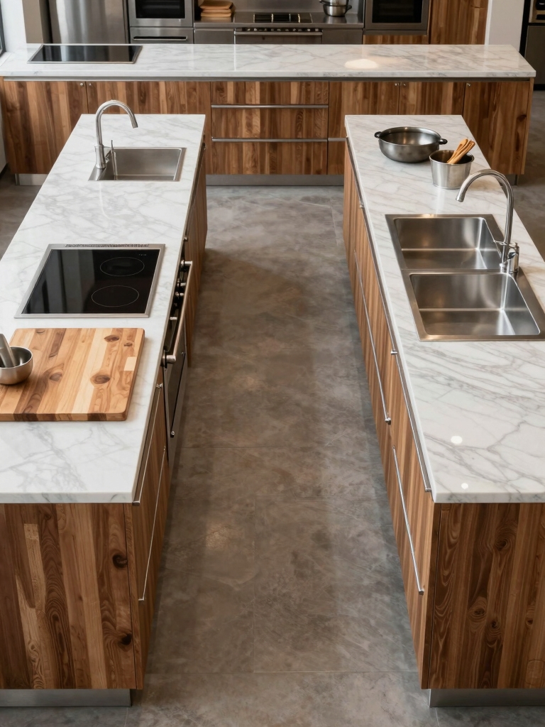 efficient kitchen prep zones