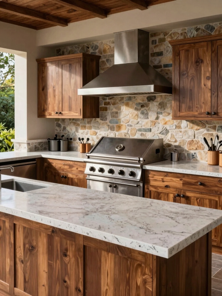 efficient outdoor kitchen design