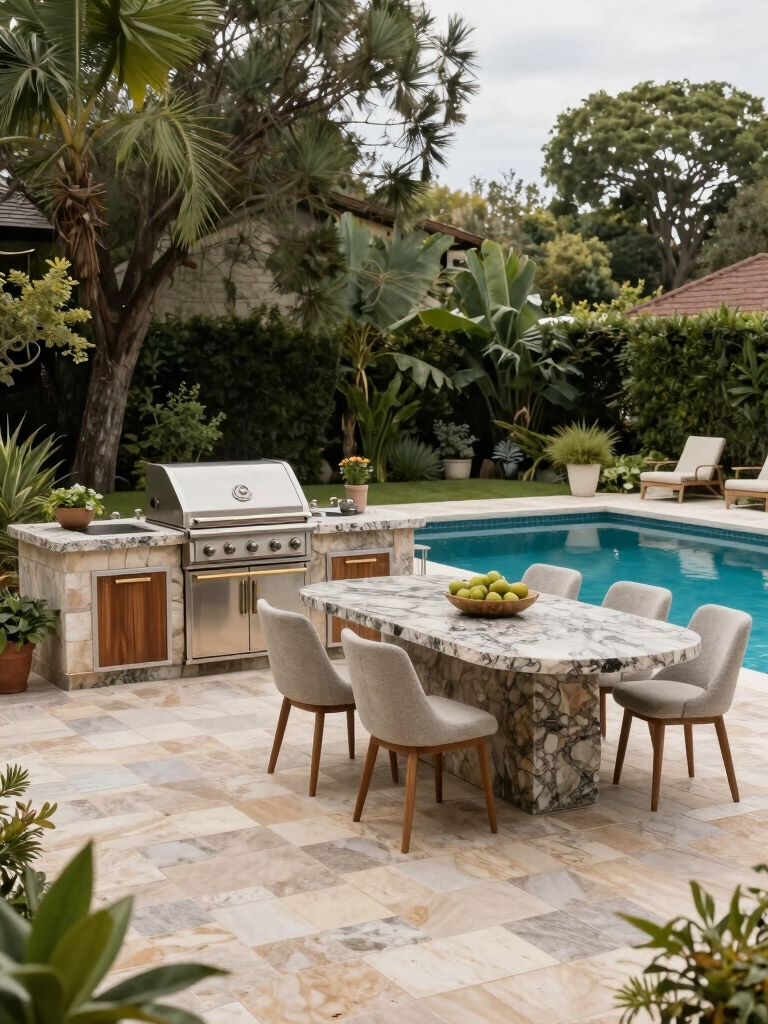 efficient outdoor kitchen layout