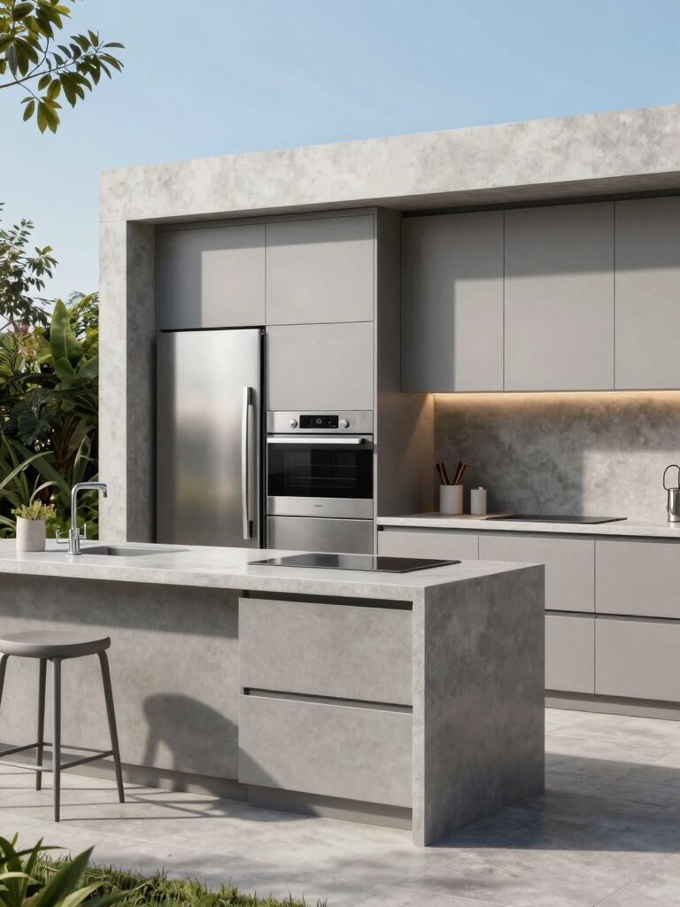 efficient outdoor kitchen storage