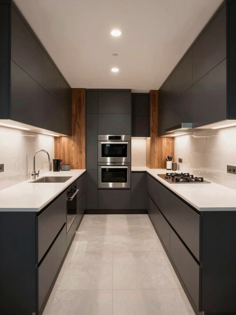 efficient parallel kitchen layout