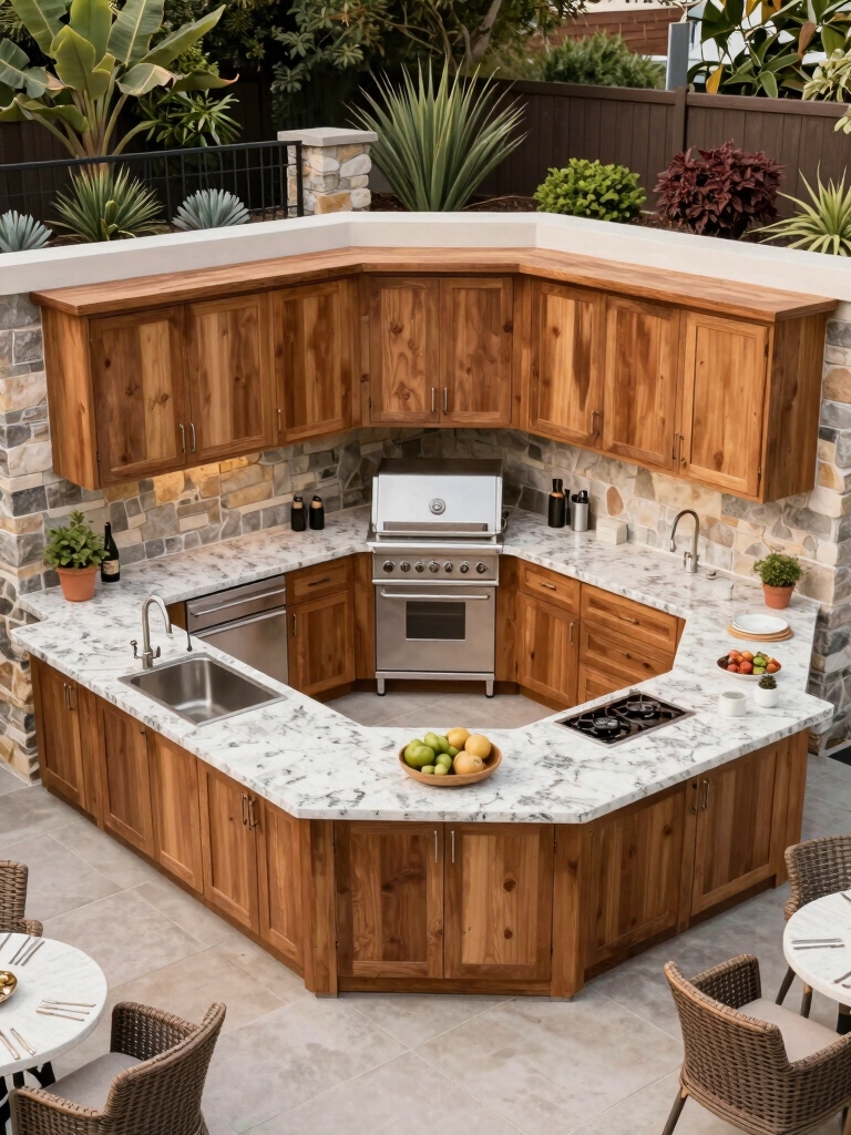 efficient u shaped kitchen design