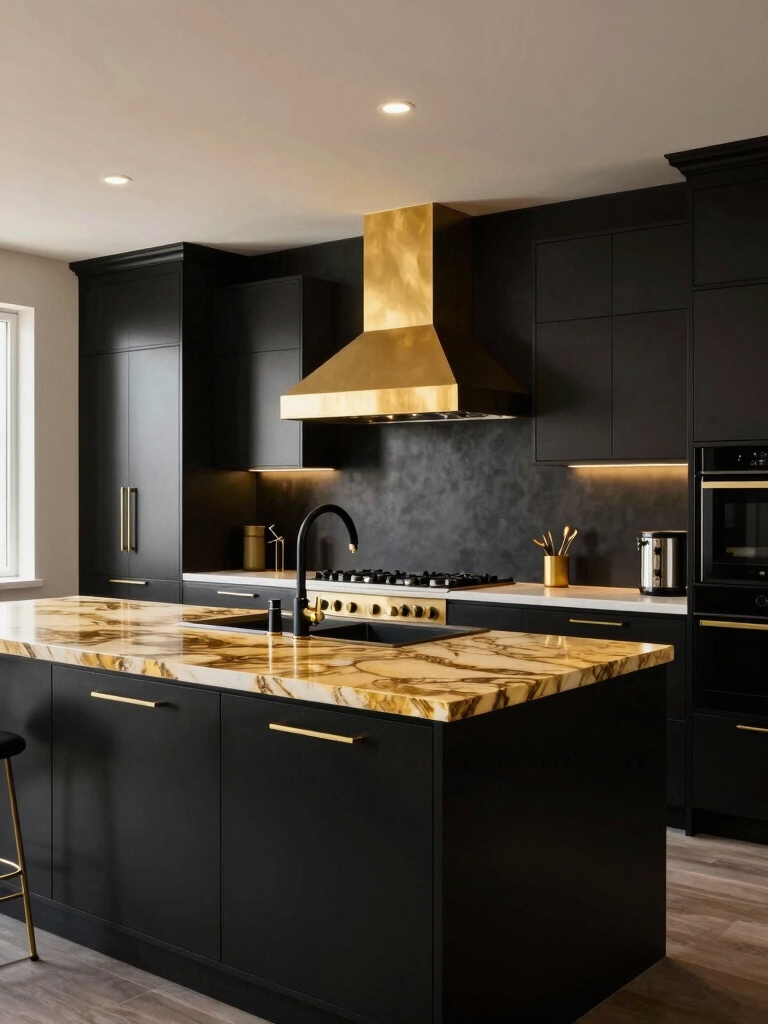 elegant black and gold