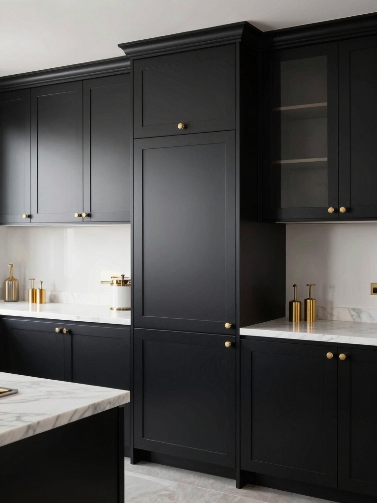 elegant black cabinet finishes