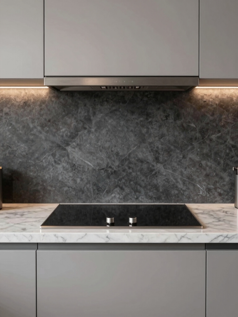 elegant contrast in kitchens