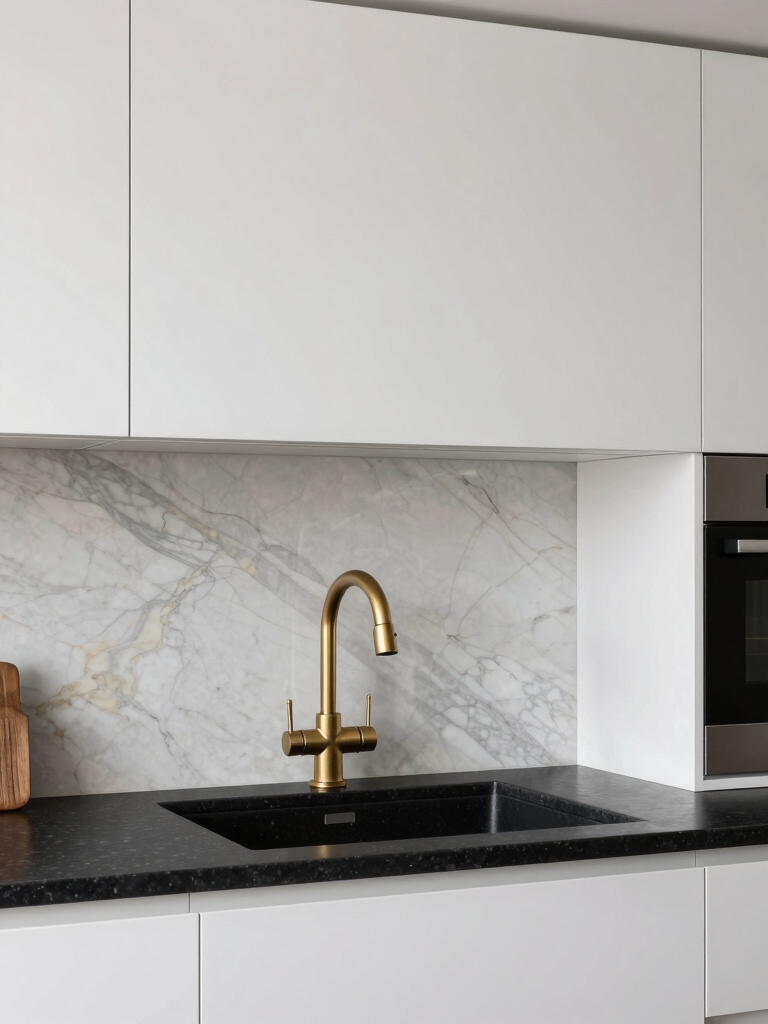 elegant marble backsplash aesthetics