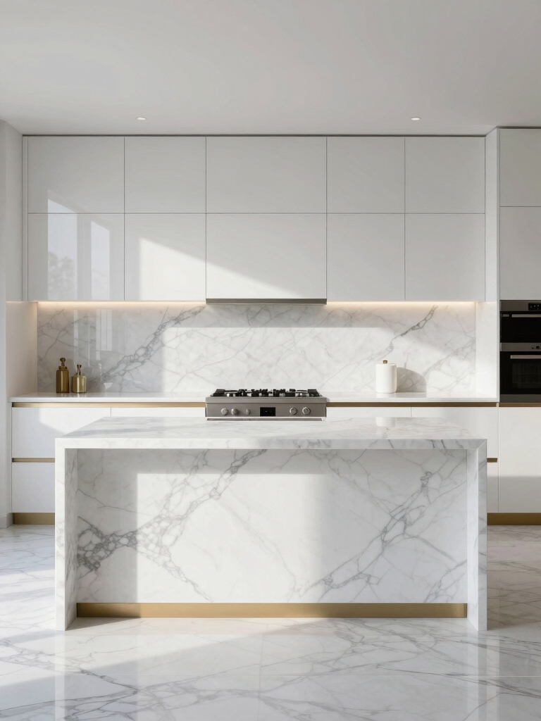 elegant marble kitchen transformations