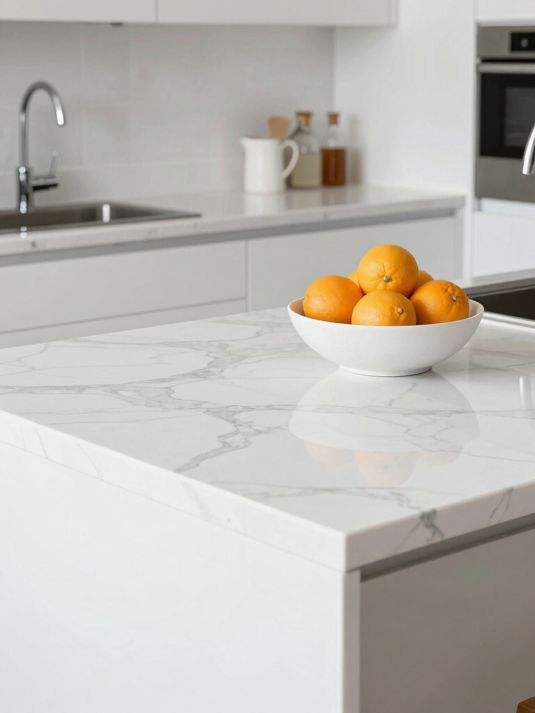 elegant practical white countertops