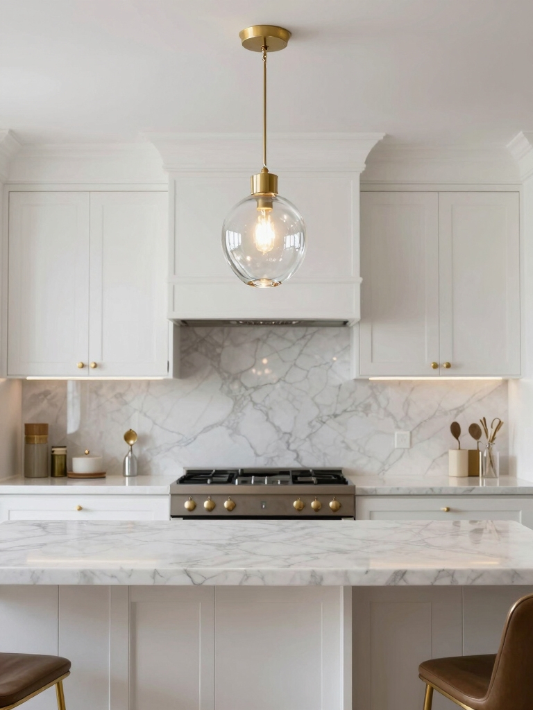 elegant reflective kitchen surfaces