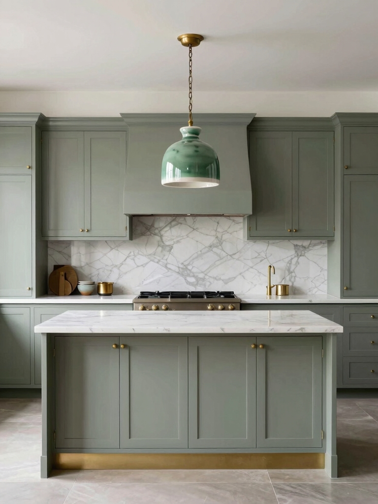 elegant sage green kitchens
