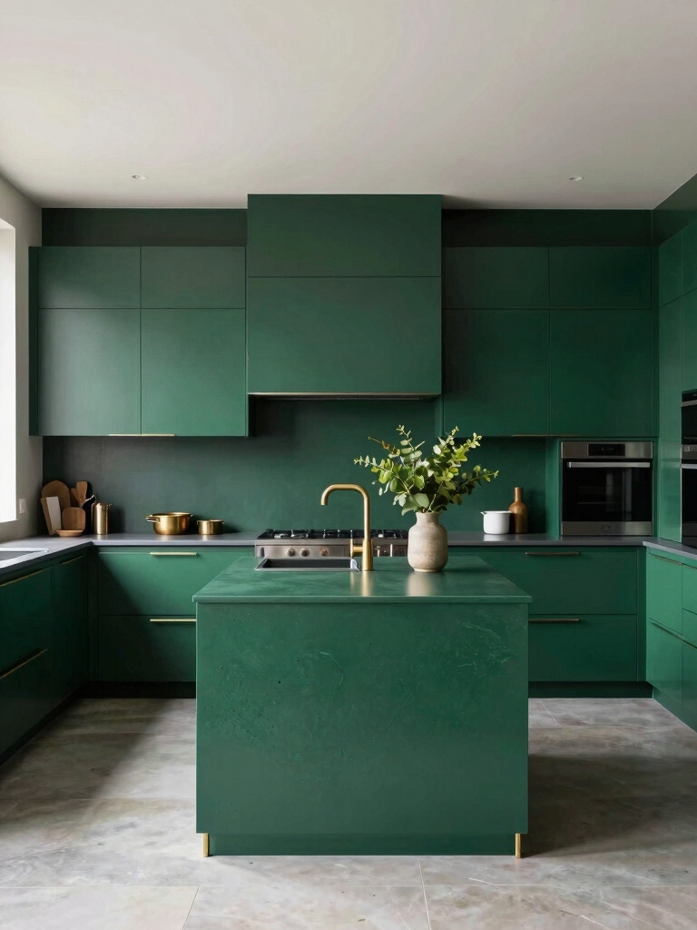 emerald and forest green