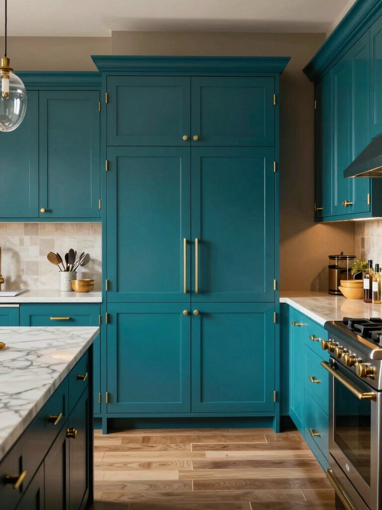 energizing teal kitchen vibes